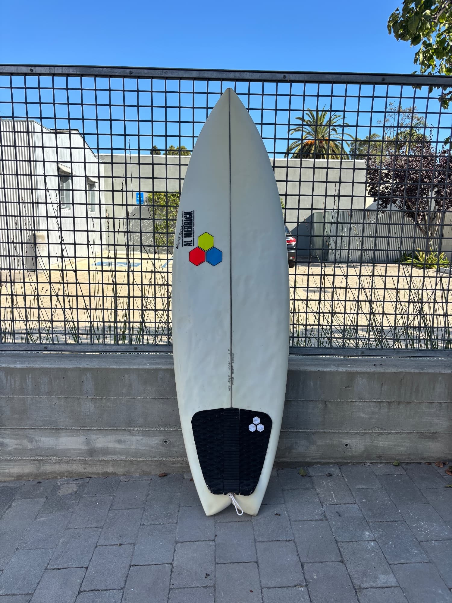 5’7 Channel Islands Surfboards Rocket Wide with fins