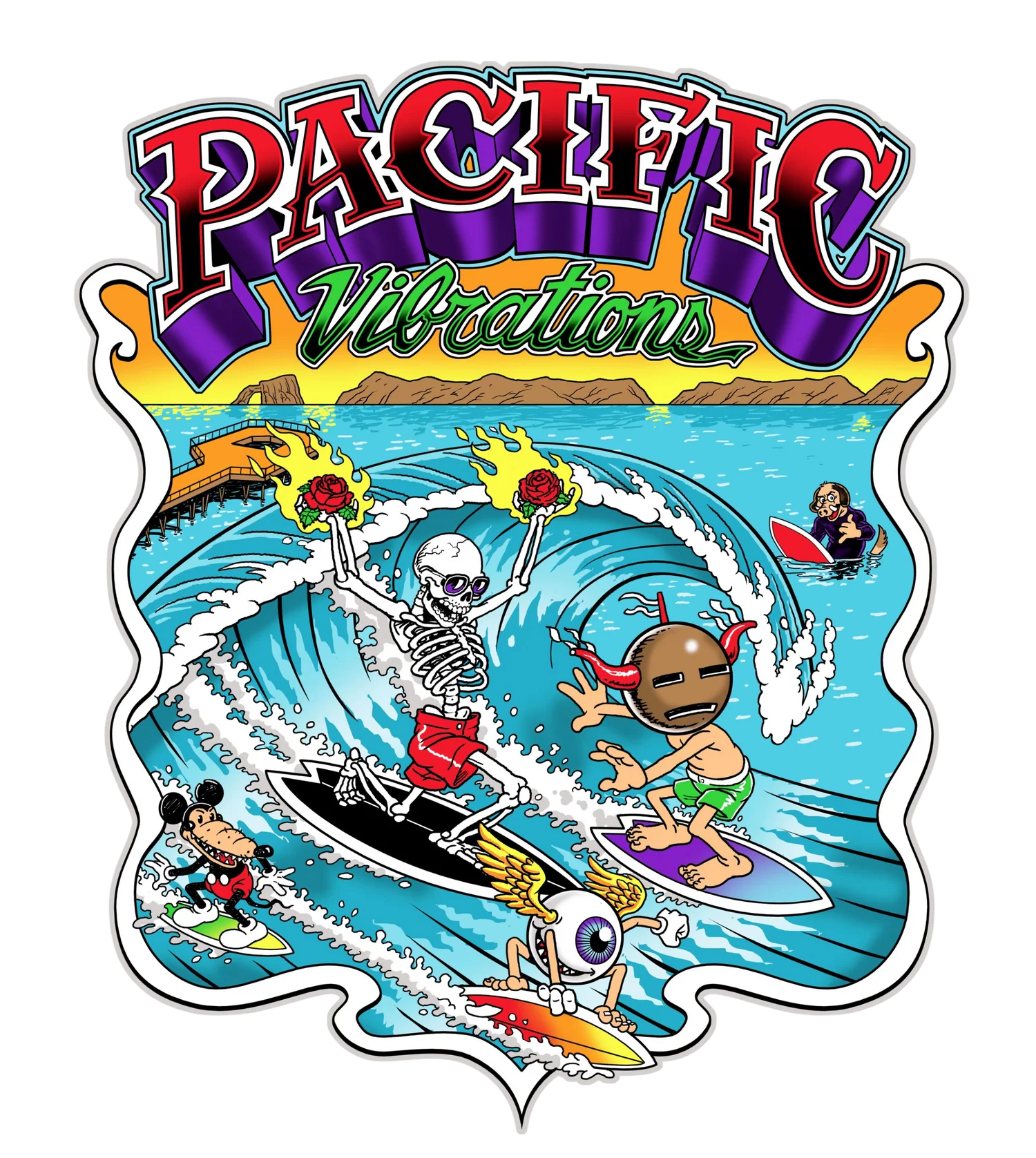 Pacific Vibrations Surfboard Fins logo