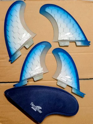 TERRAMAR SURFCO STRETCH QUAD SURFBOARD FINS..FACTORY DIRECT - Thumbnail 3