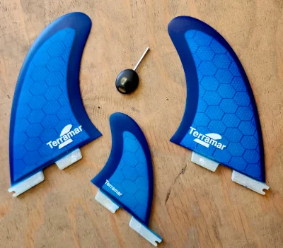 TERRAMAR SURFCO MR "BELLS BEACH" TWIN SURFBOARD FINS W/3.75 - Thumbnail 5