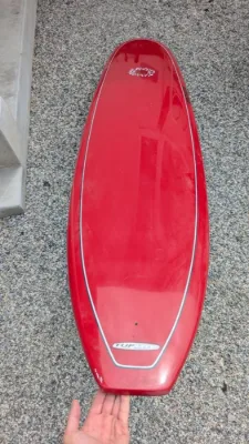 Red Longboard Surfboard Dick Brewer 9'6 Tuflite - Thumbnail 8