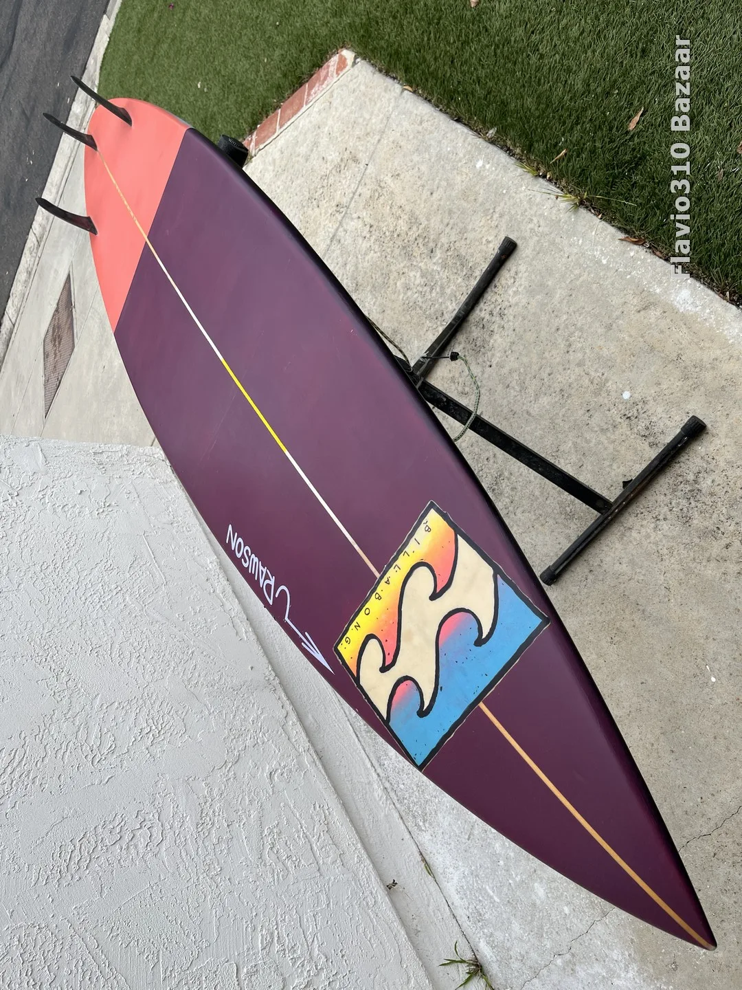 1990s YBAN Billabong Pipeline Step Up 6'9 Painted Over READ - Image 10