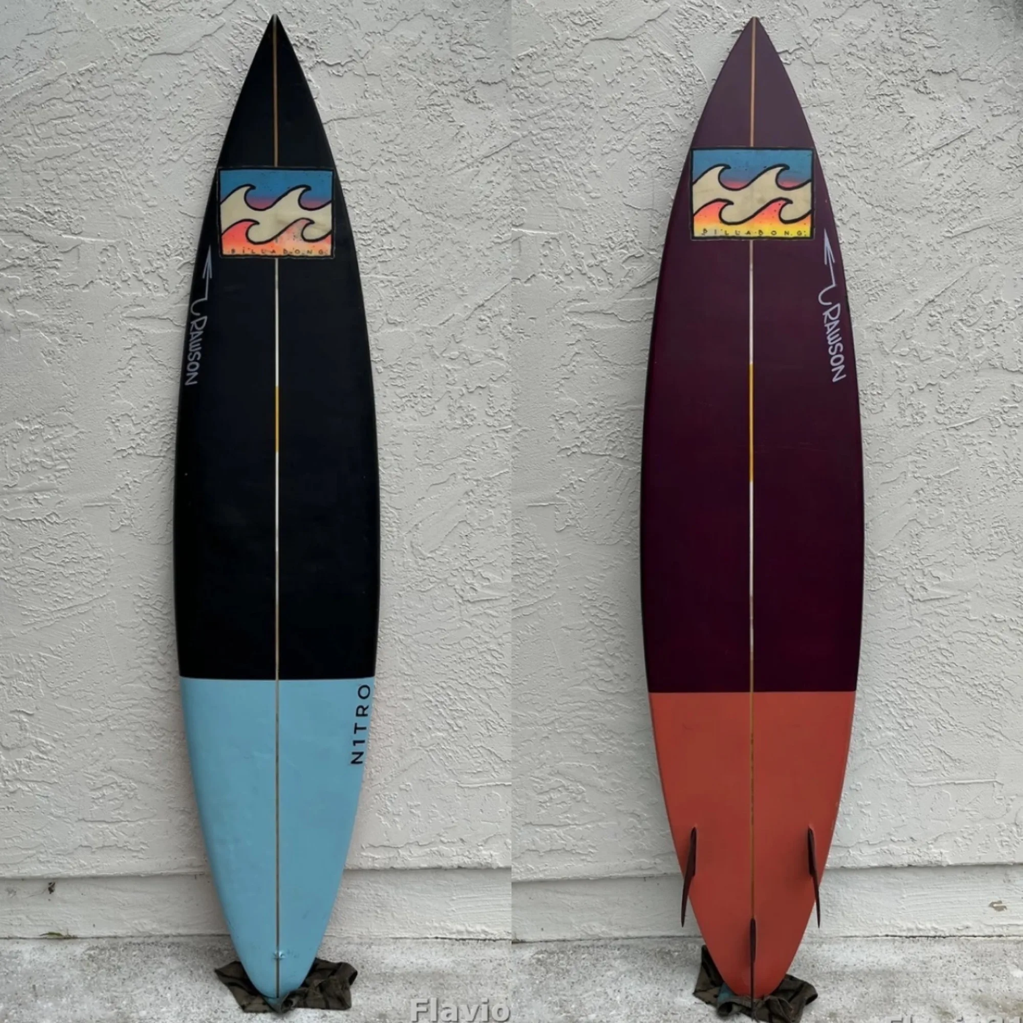 1990s YBAN Billabong Pipeline Step Up 6'9 Painted Over READ - Image 1