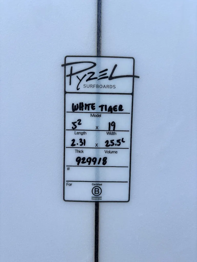5’2 Pyzel Surfboards White Tiger - Image 5