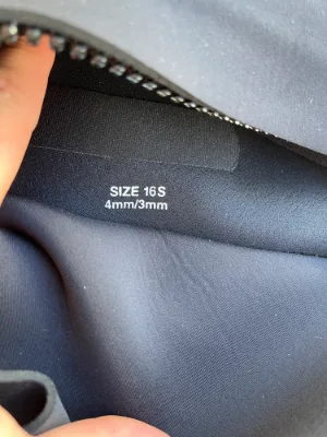 ColbyPlus Wetsuit 4/3 Chest Zip -16S - Thumbnail 5