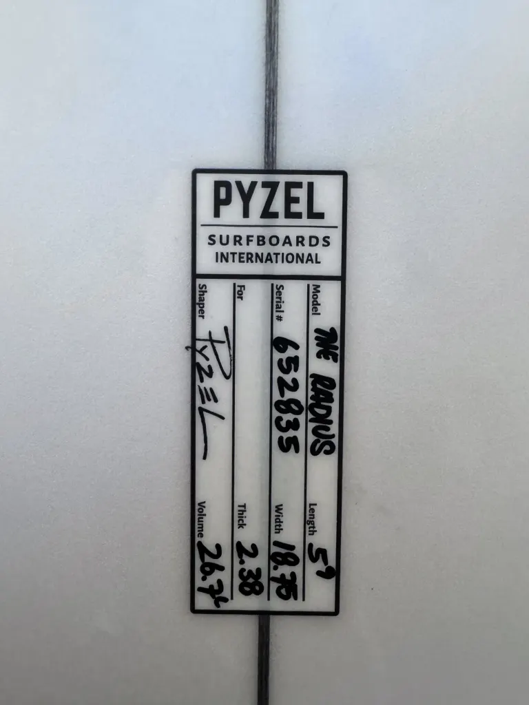 Pyzel Surfboards Radius, 5'9" 26.7 L - Image 3