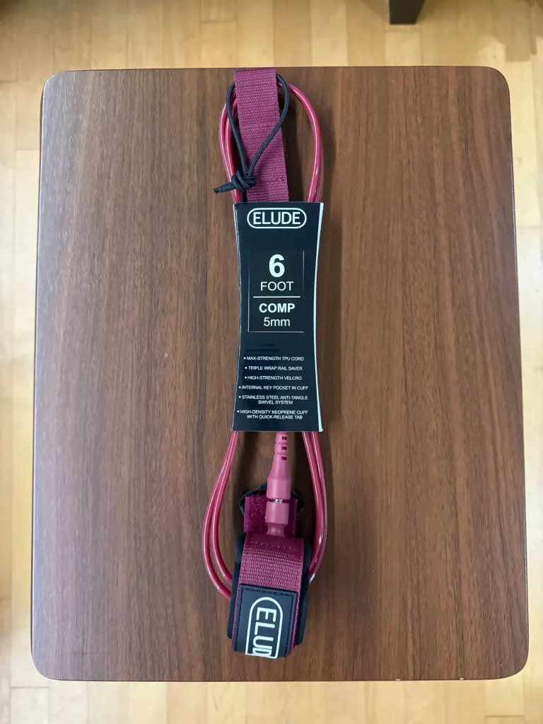 ELUDE 6ft Comp Leash 5mm - Red - Image 1